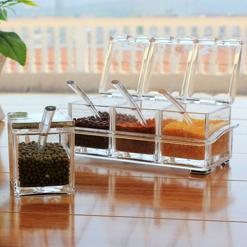 Freestanding Spice Jar & Rack Set