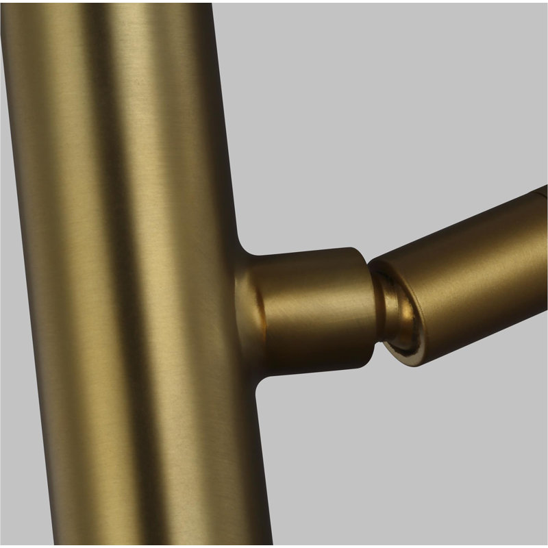 Nodes 1 - Light Swing Arm, Burnished Brass, 48.38" H x 8" W x 19.88" D