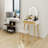 Leicester Vanity Table Set with Adjustable Brightness Mirror and Cushioned Stool-990797990