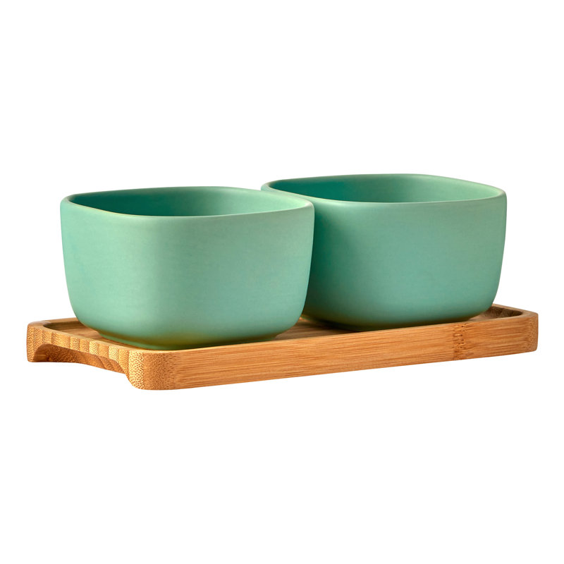 Share Square Bowls, Green
