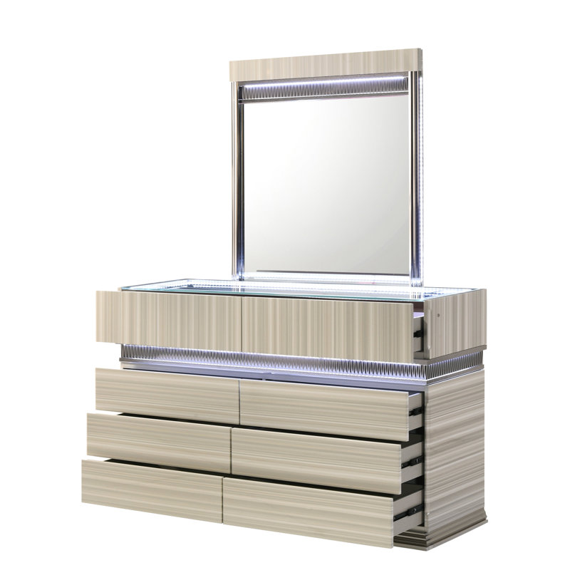 Très grande chambre à coucher moderne avec lit à accoudoirs et table de chevet 4 pièces gris moderne