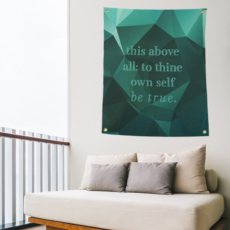 Tapisserie en polyester en faux gemme, H 36 po x l 26 po, Vert émeraude