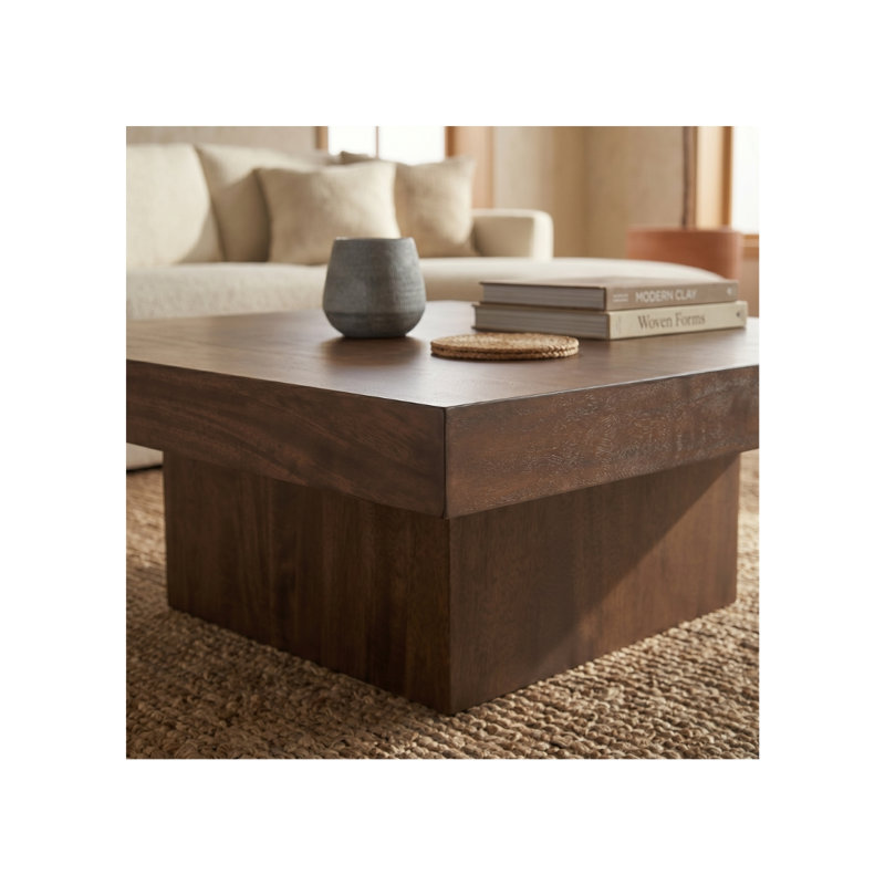 Padula Solid Wood Square Coffee Table, Brown