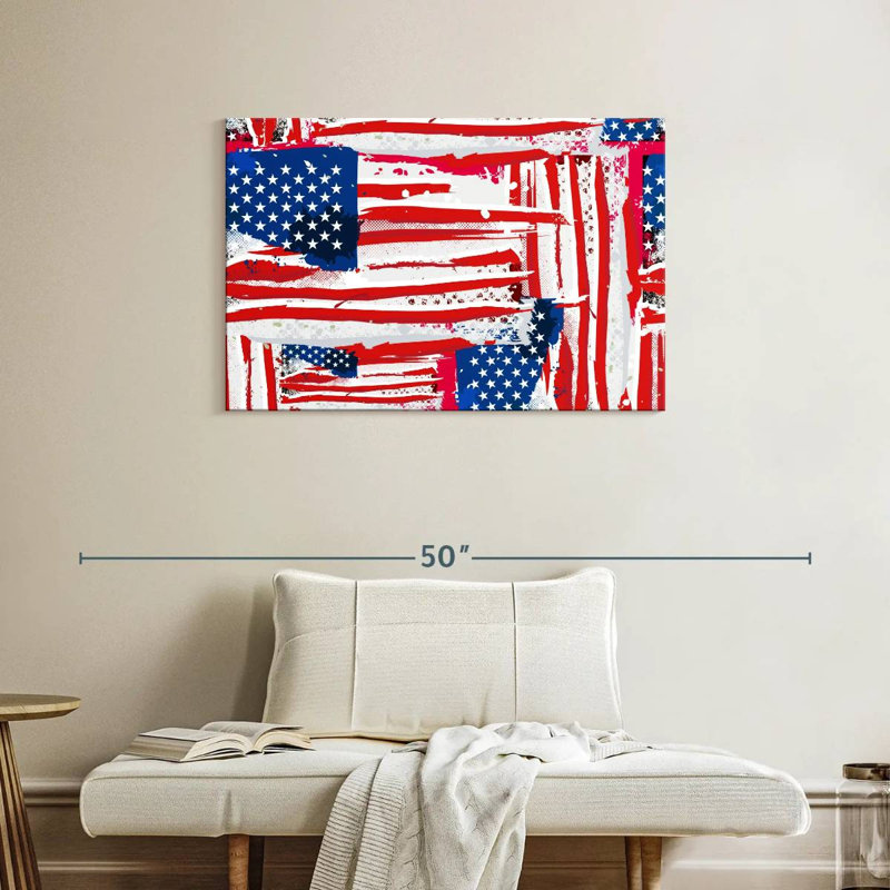 Borges Abstract Flag, 24" H x 36" W