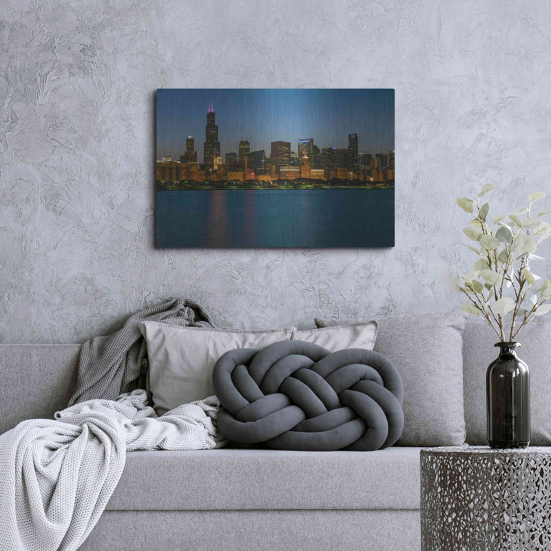 «Good Night Chicago Crop» par AKG, H 24 po x l 36 po
