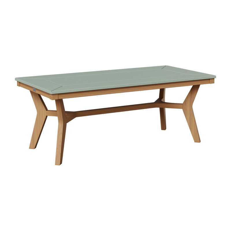 Table basse berlinoise Berlin, Écume de mer, écume de mer, Teck naturel