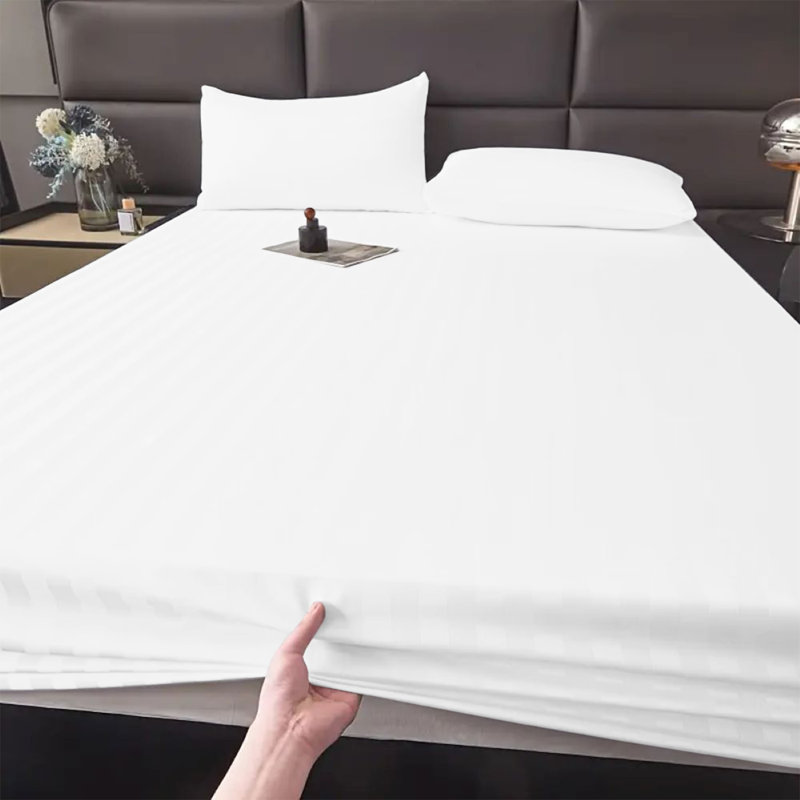 Microfiber Luxury 40cm Deep Fitted Sheet, Double (4'6), White