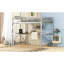 Lit mezzanine double en métal et en MDF avec bureau et tablette-1391692127
