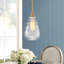 1-light Modern Hammered Tear-drop Glass Pendant Light-1825820586