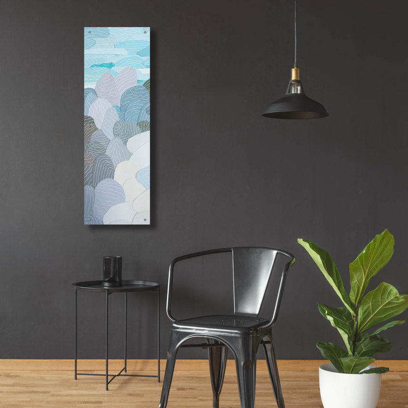  Art mural en verre acrylique, "16" x 48 "," Mai Mai Vert 3 "par Coco Good