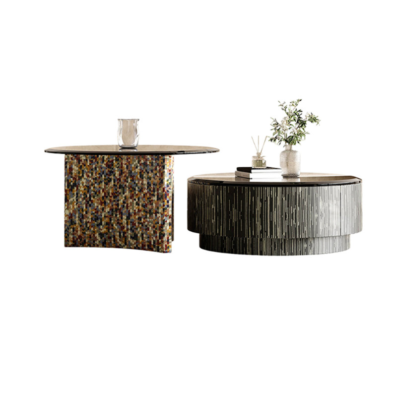 Tempered Glass Coffee Table Set