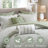 Comfortable Queen Bedding Sets, Polyester Sage Green Design For Year-round Use