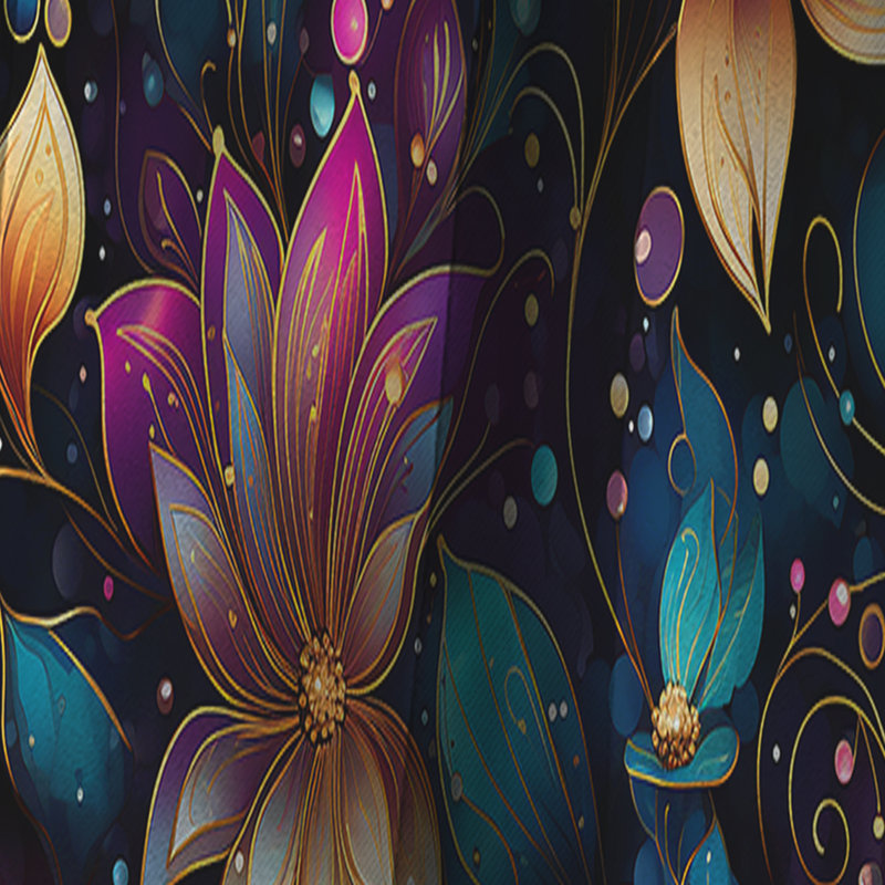 Motif marocain boho motif I - Rideau floral - Rideau occultant floral - 1 panneau, L 52 po x L 120 po