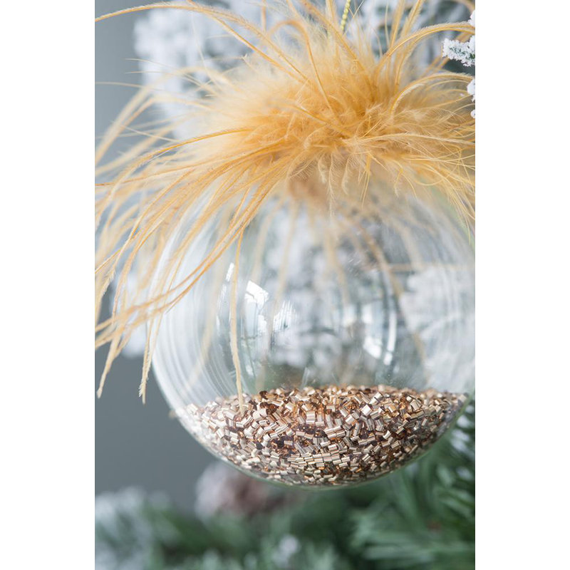 Ornements classiques en verre avec paillettes