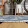 Hague Moroccan Trellis Textured Weave Navy/Gray Indoor/Outdoor Rug