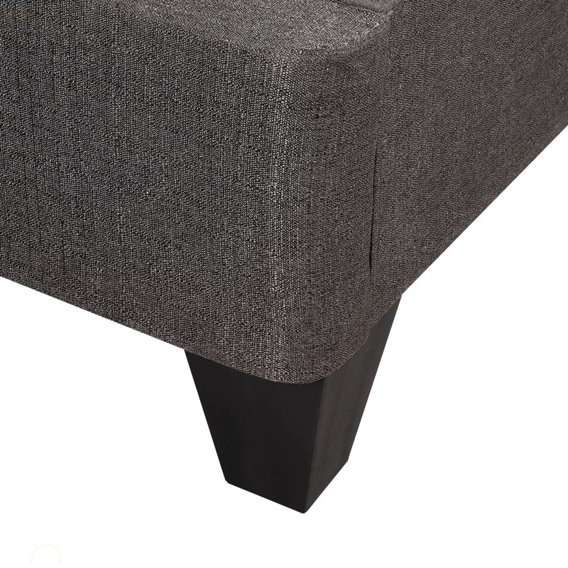 Contemporain 14 po Base de matelas plateforme, base de lit rembourrée, Grand lit