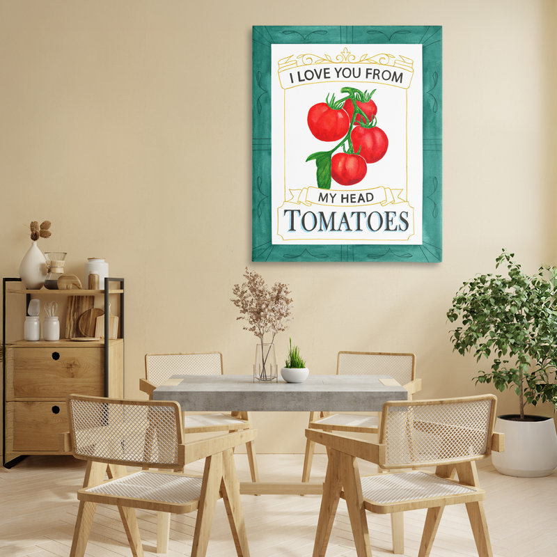 «My Head Tomatoes», toile par Lara Beeston, H 30 po x l 24 po