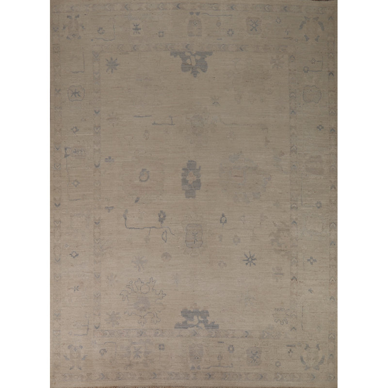 Vegetable Dye Handmade Oushak Turkish Area Rug