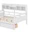 Lit de jour double, support en lattes de bois, avec tablette de chevet et deux tiroirs-1253569700