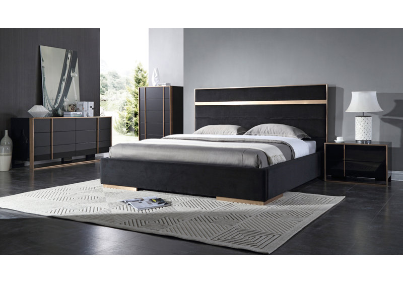 Ensemble de chambre configurable avec lit plateforme Ayaan