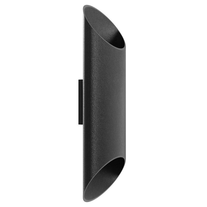 Plafonnier encastré d’extérieur 2 lumières Grimes, H 20 po x l 7 po x P 4,7 po, Noir