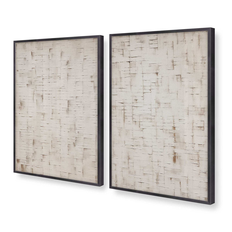 Tranquil Layers, ensemble de 2 impressions dans un cadre, Zinc patiné, H 15,25 po x l 24,5 po