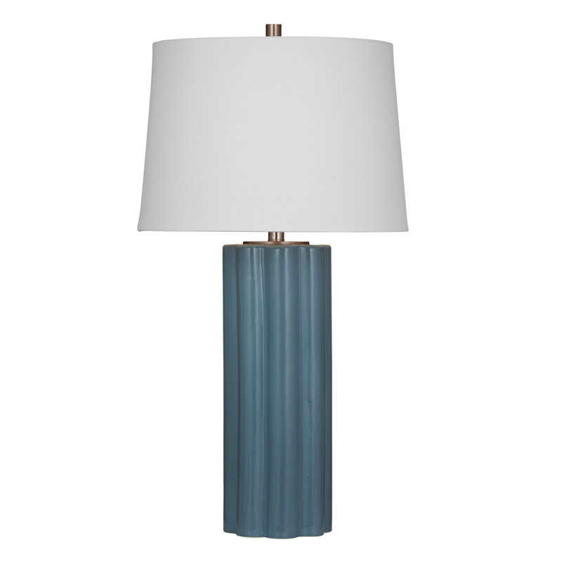 Asher 29" Matte Blue Ceramic Table Lamp
