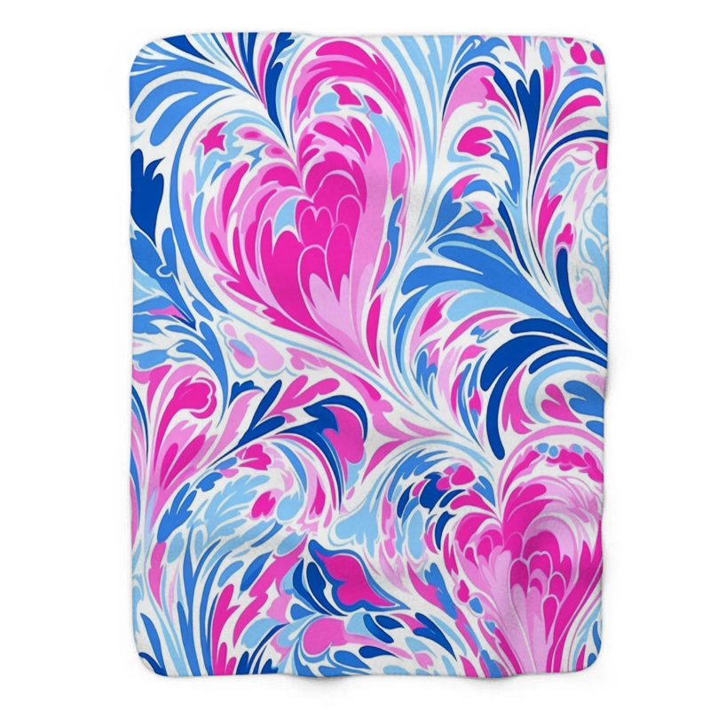 Motif de balise maritime - 1 pièce Sherpa Premium, L 50 po x L 60 po, Motifs d'amour élégants