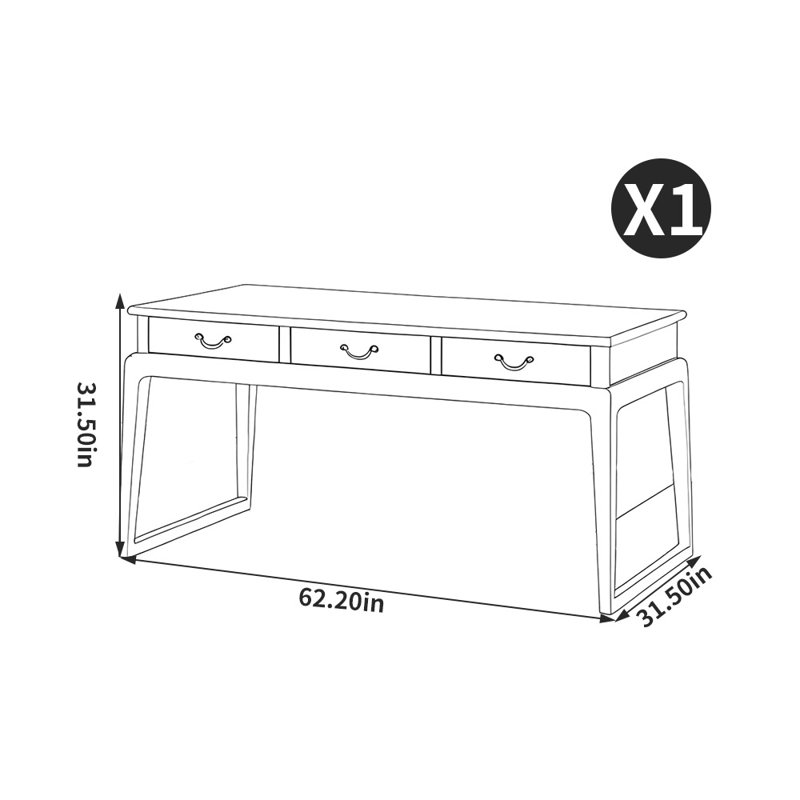 Nouveau petit bureau de style chinois