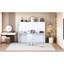 Lit mural blanc double / grand, lit combiné et bureau avec charnières hydrauliques, peu encombrant pour les petits espaces multifonctionnels, confortable, support de 600 lb-1503893076-1503893077