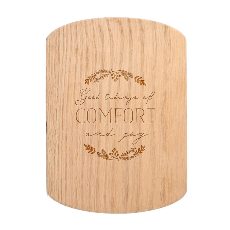 Comfort and Joy Redwood Oval Cutting Board