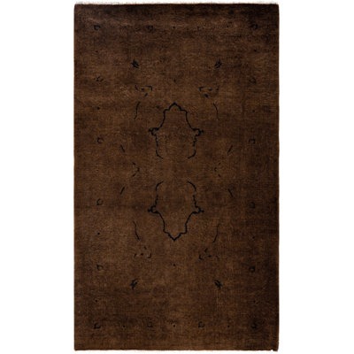 Overdyed One-of-a-Kind 3' 1" X 5' 2" Hand Knotted Area Rug