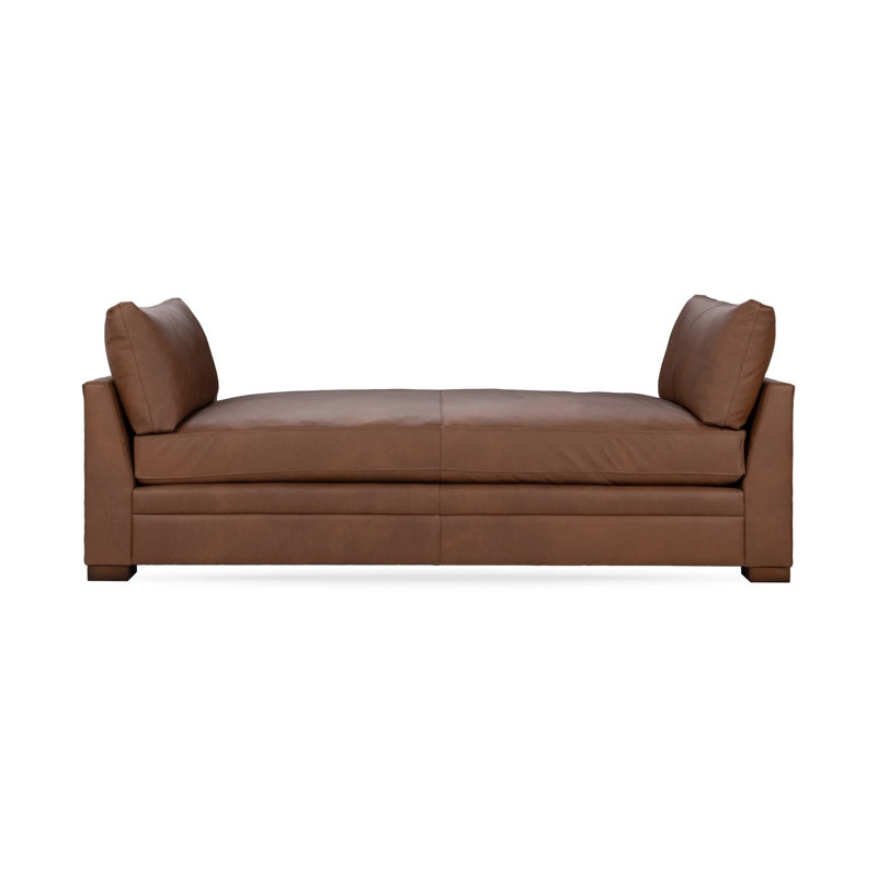Audrey Top Grain Leather Daybed, Lush Saddle Leather
