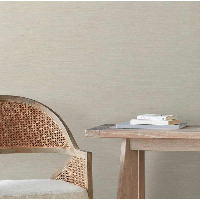 Papier peint en peluche et sisal Weatherhill, Blanc