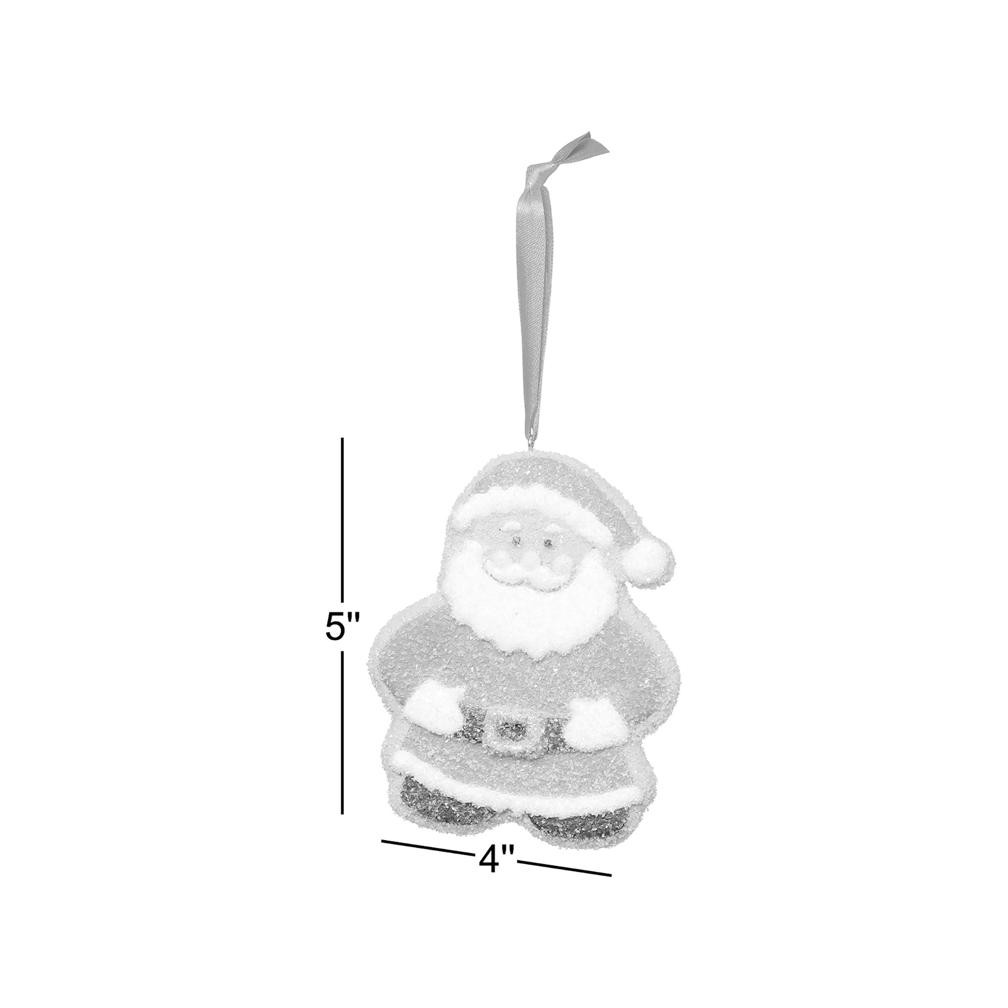 Assorted Cookie Christmas Ornaments, 6 Hanging Pieces (2 Sets of 3), Santa Claus