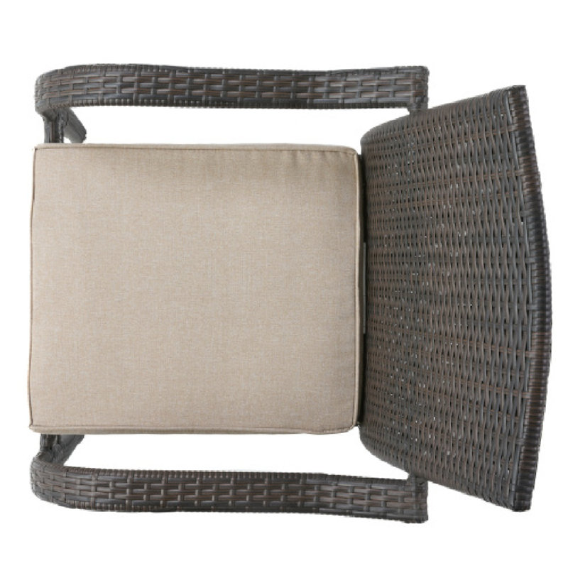 Outdoor Wicker Chairs, 56225.00CHRBRN KD, 4Pcs