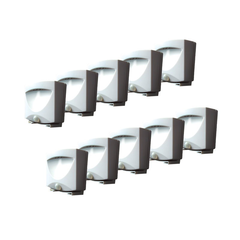 Battery-Powered Motion-Activated Indoor/Outdoor Night Light, White