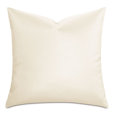 Klein Fringed Faux Leather Throw Pillow