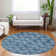 Premium Machine Washable Prisco Blue Rug