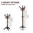 Solid Wood Coat Rack, 11 Hanging Points & Sturdy Base For Hallway, Office(Tri-Walnut)