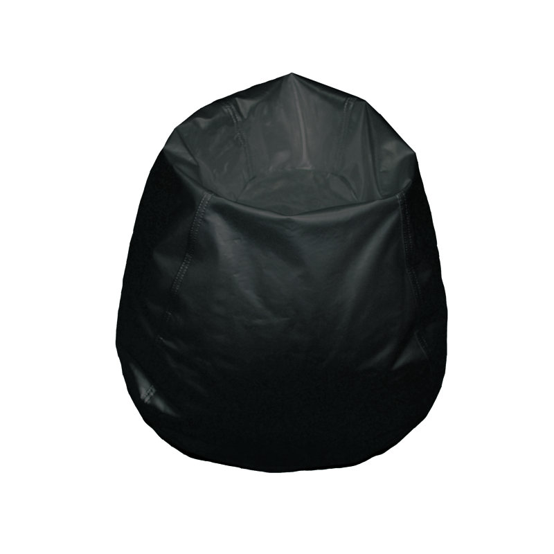 Petit fauteuil à billes classique en similicuir, Noir