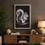 Alert Squirrel Minimalist - Wrapped Canvas-1130005494-1130005489