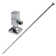 5/8" x 3/8" OD x 20" Flat Head Toilet Supply Line Kit with Square Handle 1/4-Turn Angle Stop