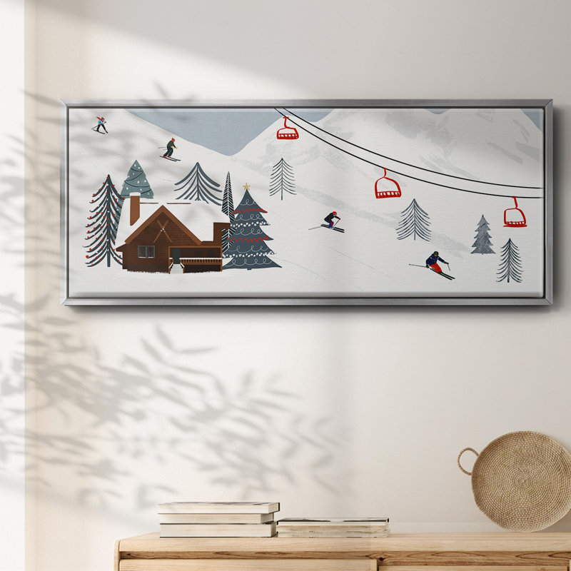 Ski Slope Collection D- Framed Canvas