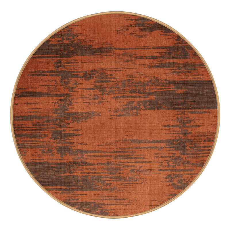 Tapis abstrait lavable à la machine, Rond 7 pi
