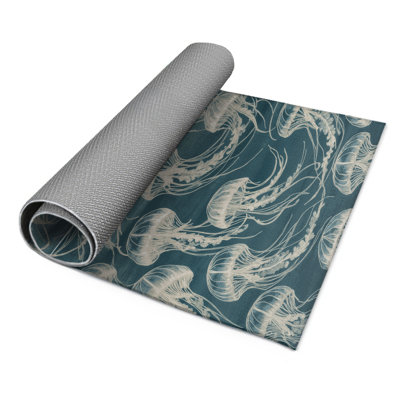 Tapis intérieur et extérieur bleu Nature
