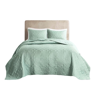 3 Piece Reversible Bedspread King/ King - , Wonderful Quilting, Machine Wash, 2 Shams Included, Oversized Appealing Washable, Matching Shams, Stylish Design