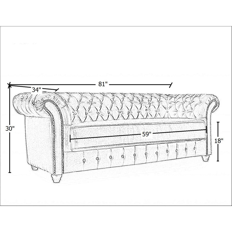 81'' Faux Leather Sofa