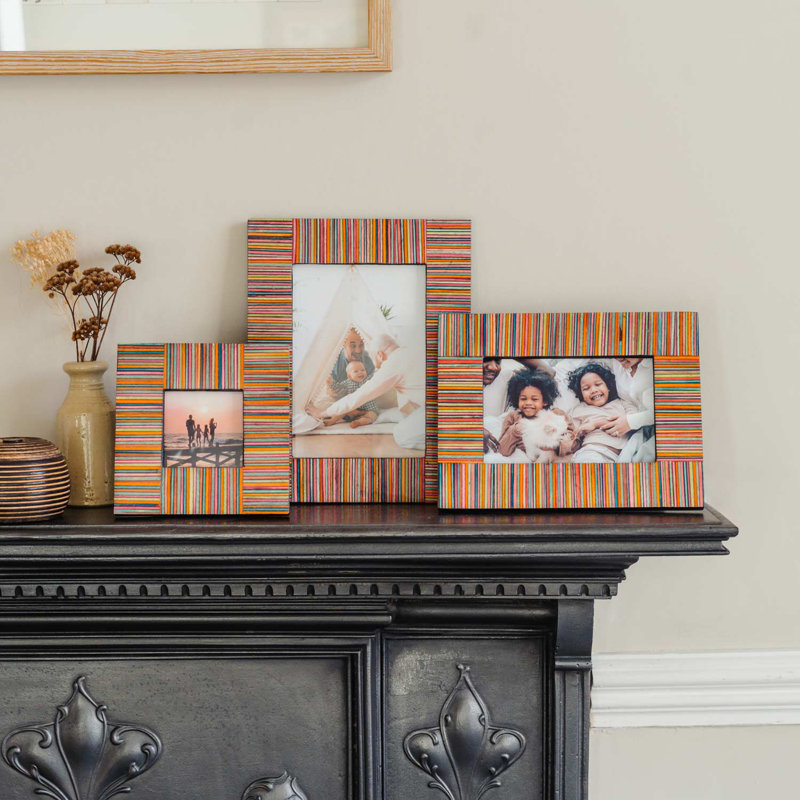 Multicoloured Solid Wood Picture Frame