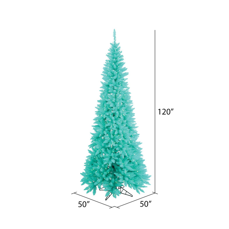 Lighted Artificial Fir Christmas Tree, 10' H x 50" W